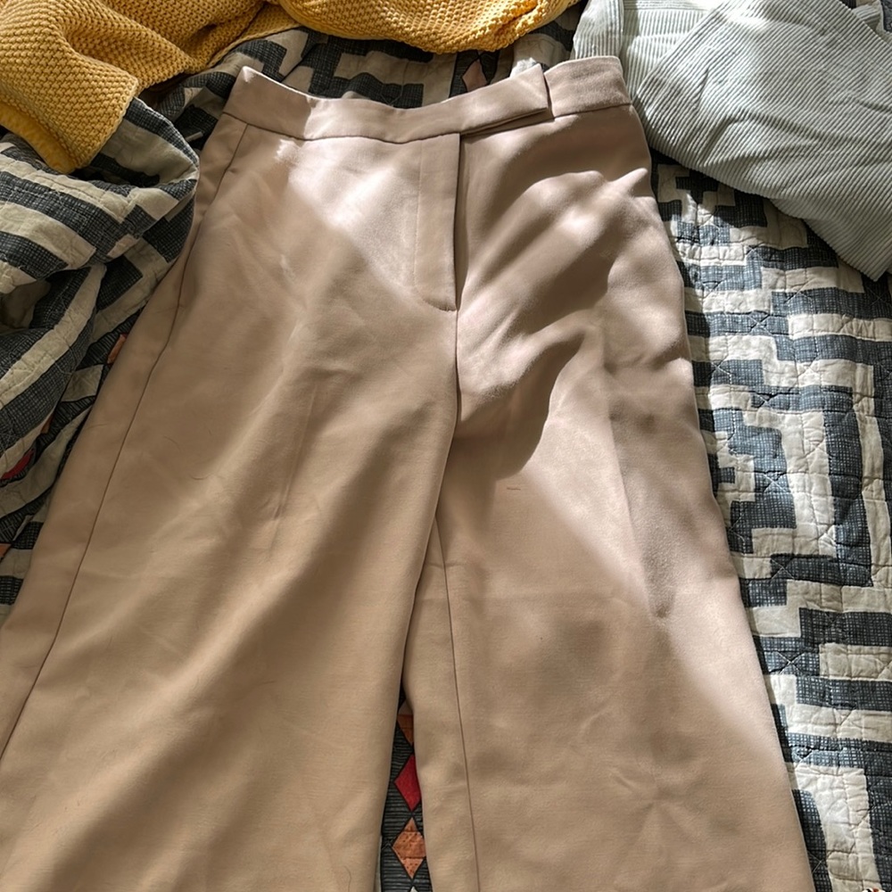 Tan/ beige Zara trouser pants size medium high waist